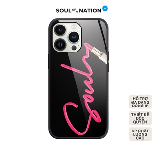 Ốp lưng kính iPhone in hình Soul Lipstick 11/11promax/12/12promax/13/13promax phụ kiện điện thoại