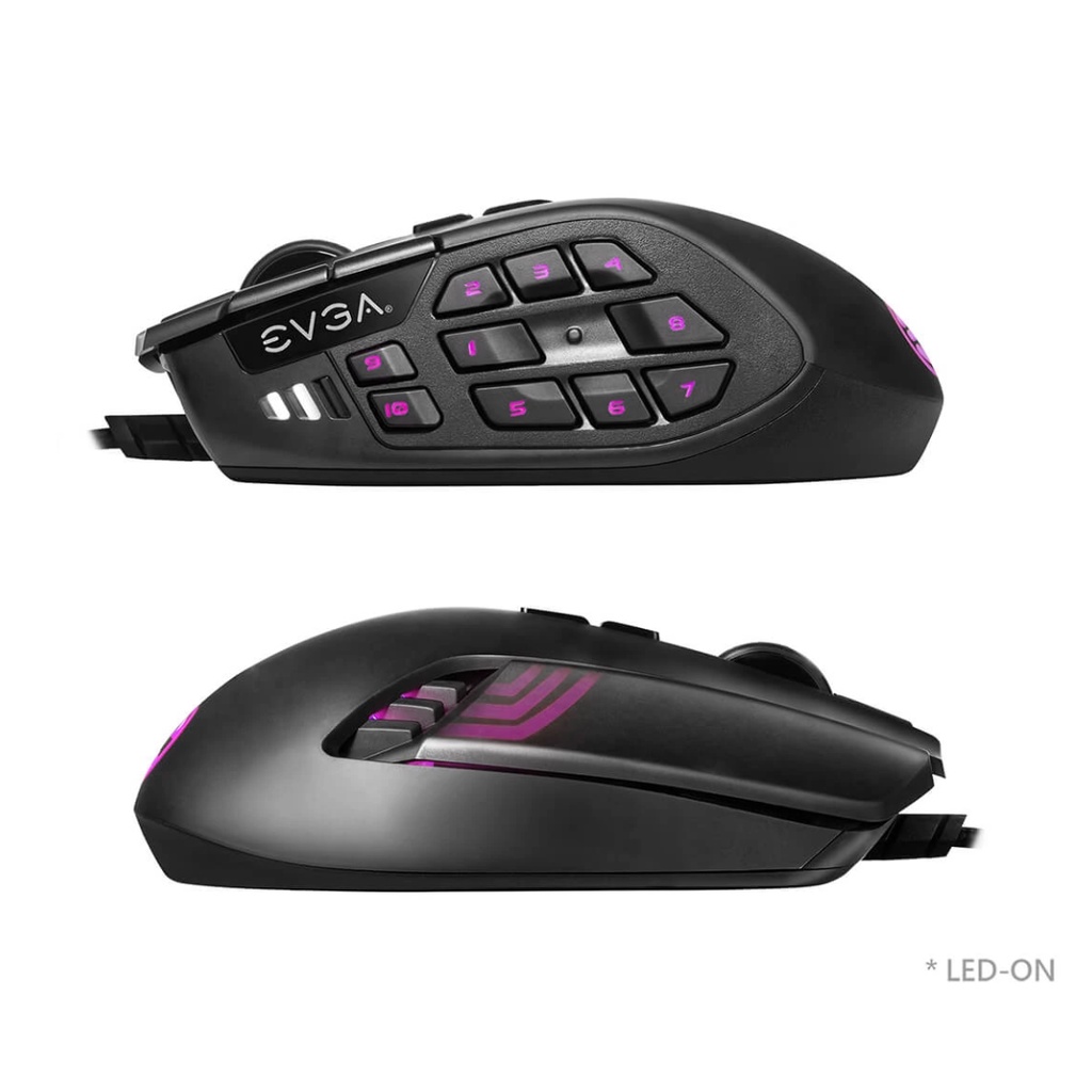 Chuột Máy Tính EVGA X15 MMO Gaming Mouse 8K Wired 16000 DPI BLACK