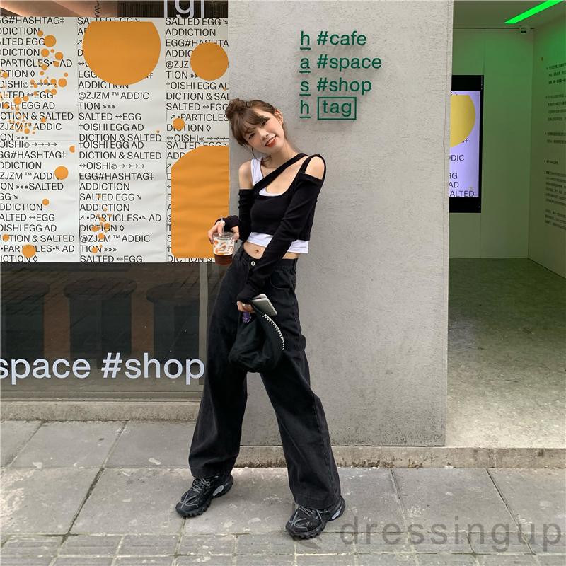Bộ áo sát nách trong + áo croptop thiết kế cắt táo bạo phong cách cá tính quyến rũ cho nữ