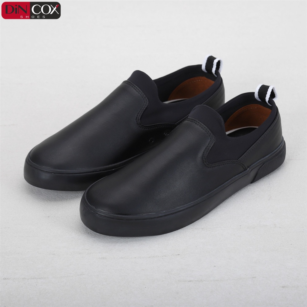 Giày Lười Sneaker Da Nam DINCOX C09 Sang Trọng Nổi Bật Black