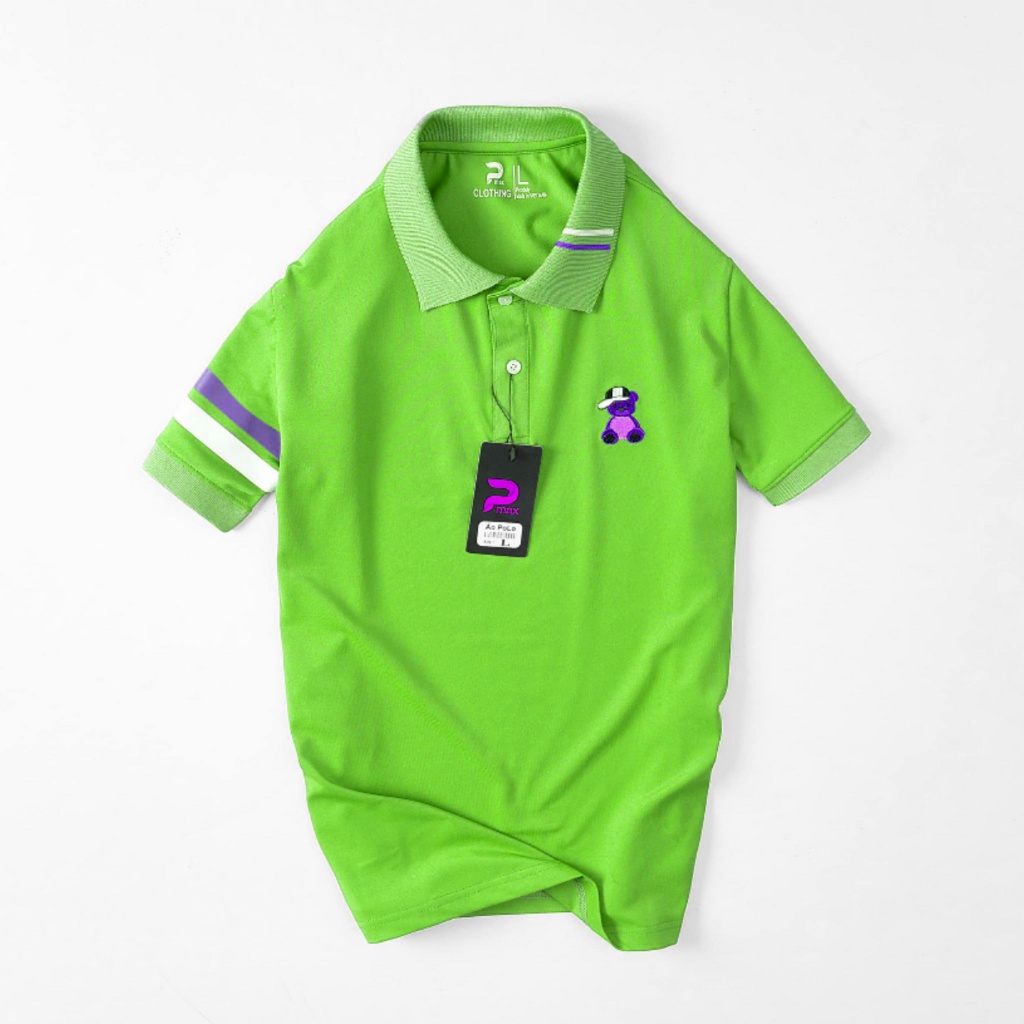 Áo polo nam cổ bẻ gấu Teddy PMAX thun basic cộc tay chất CVC cá sấu trẻ trung (5 màu)