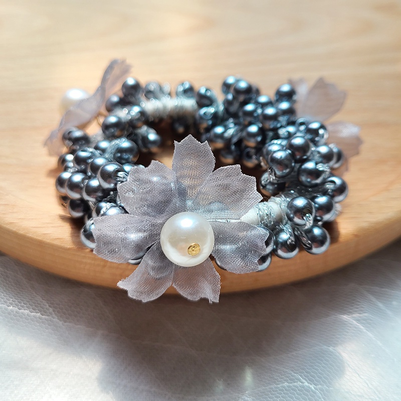 Dây Buộc Tóc Đính Hạt Ngọc Trai Nhân Tạo Giá Đỡ