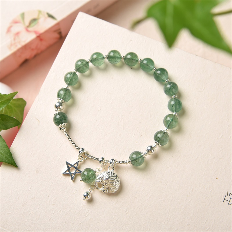 Phấn Bột Mori Series Màu Xanh Lá Cây Tươi Mới Với Chất Lượng Bạc 5☆Vòng Đeo Tay Mặt Tròn Thời Trang Dành Cho Nữ