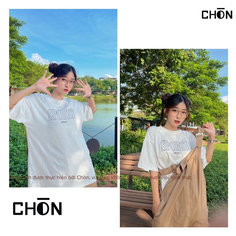 Áo thun 3158 MÀU TRẮNG hàng loại 1 chất dày dặn Unisex CHÒN CLOTHING