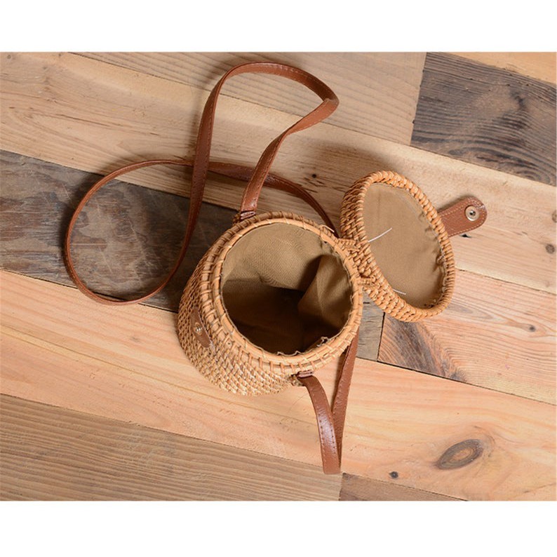 Túi Mây Tre Đan ,Túi Xách Dáng Cốc