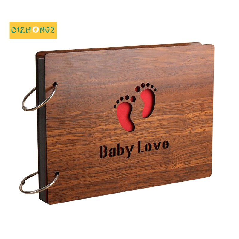 Cuốn Album Ảnh 30 Trang Bìa Gỗ Đỏ 8 Inch