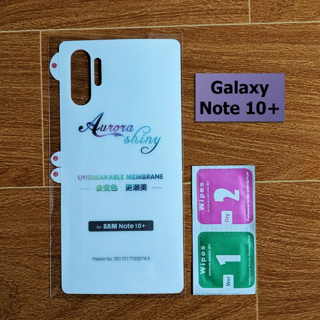 Bộ dán Fill PPF Galaxy Note 10 Plus/ Noye 10 Pro mặt trước và mặt sau