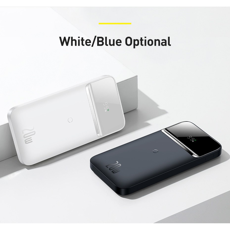 Pin dự phòng sạc không dây tích hợp nam châm PD 20W Baseus Magnetic Wireless Quick Charging Power Bank