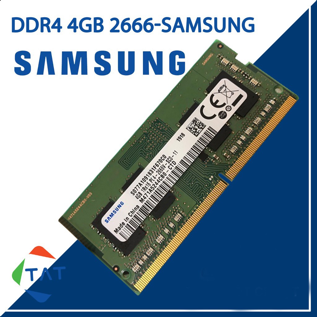 RAM DDR4 4GB Samsung Hynix Micron Bus 2666MHz 1.2V PC4-2666 Dùng Cho Laptop MacBook Chính Hãng Bảo Hành 36 Tháng 1 Đổi 1