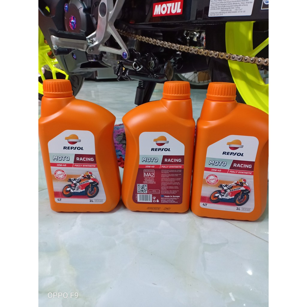 Nhớt Repsol Racing 4T 10W40 Full tổng hợp 100% Xe Côn Tay + Xe Số