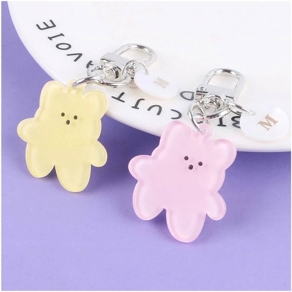 Móc khóa acrylic hình gấu màu kẹo dễ thương sáng tạo trang trí ô tô/ balo cho nữ