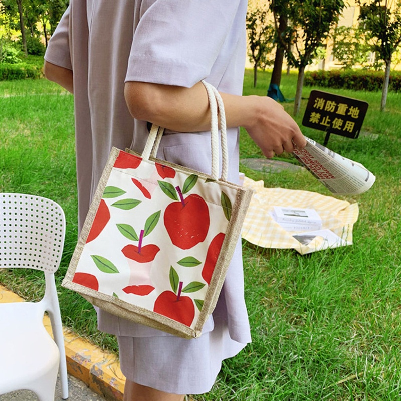 Túi vải In Họa Tiết Trái Cây Hoạt Hình