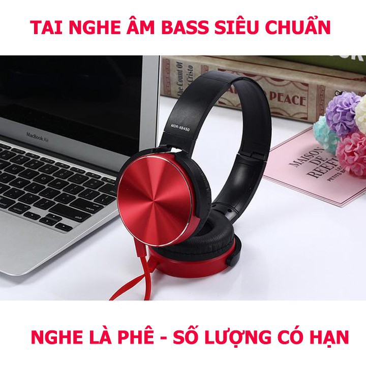 Tai nghe Extra Bass Chụp tai, tai phone có mic cho điện thoại, máy tính, laptop ... - Beetechvietnam