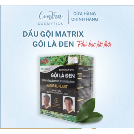 Dầu gội phủ bạc gội là đen tóc cấp tốc Matrix gói 25ml - Contra Cosmetics
