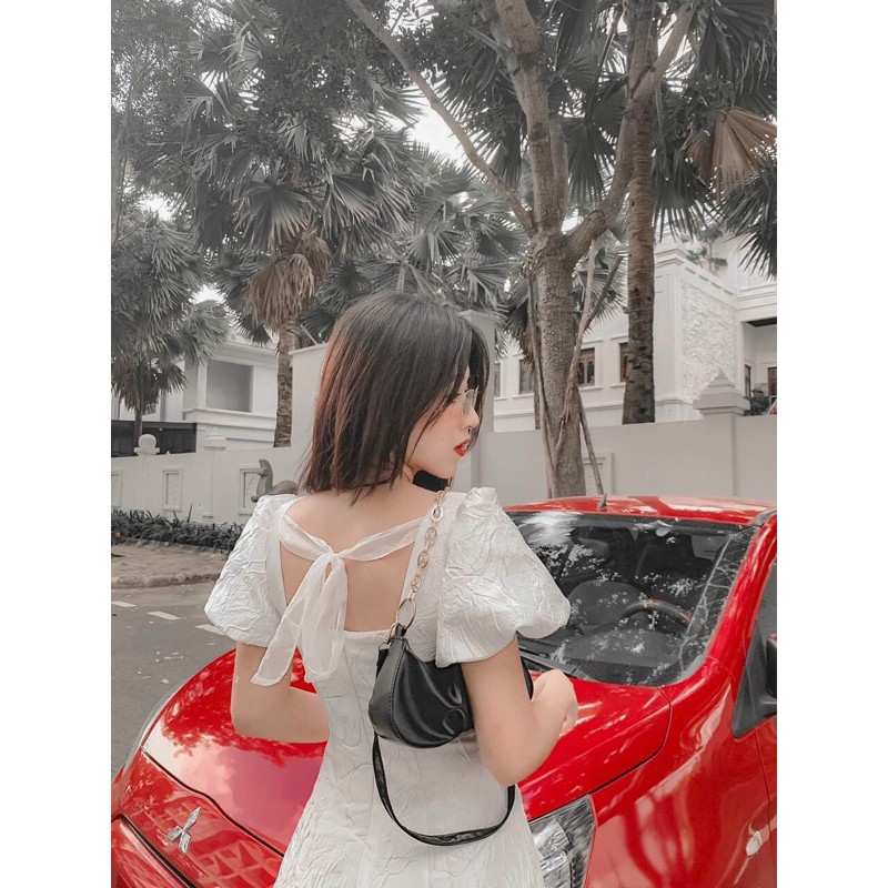 🥇SIÊU PHẨM ĐẦM GẤM HOA NƠ LƯNG