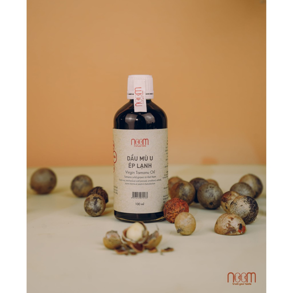 (Tặng 5 nụ thảo dược xông nhà Vietket) Dầu mù u ép lạnh Noom (tamanu oil) làm lành các vết sẹo, phỏng, mẩn ngứa và mụn