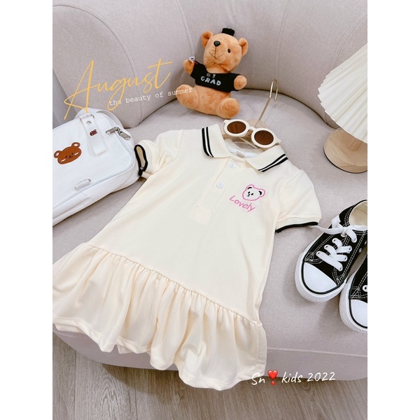 Váy Polo Lovely 3 Màu Cho Bé Gái 8-20kg