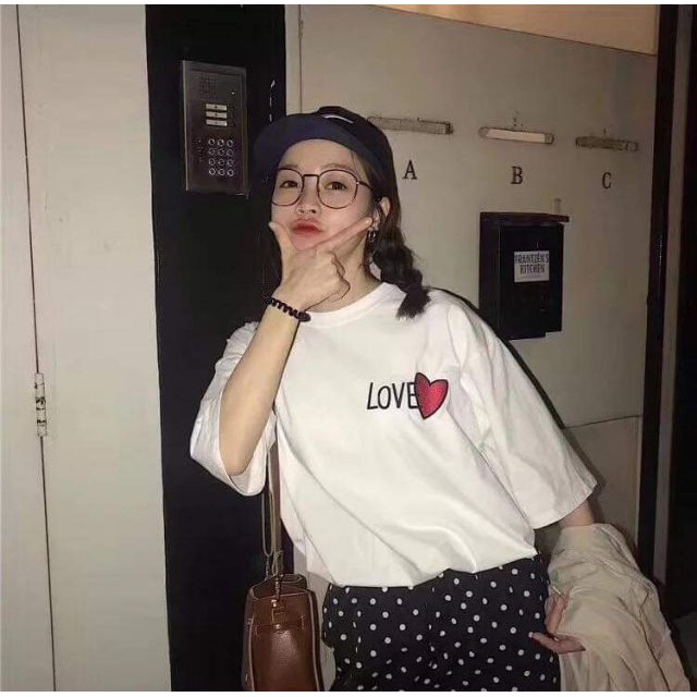 [FREESHIP ĐƠN TỪ 50K] Áo phông Love tim HARI019