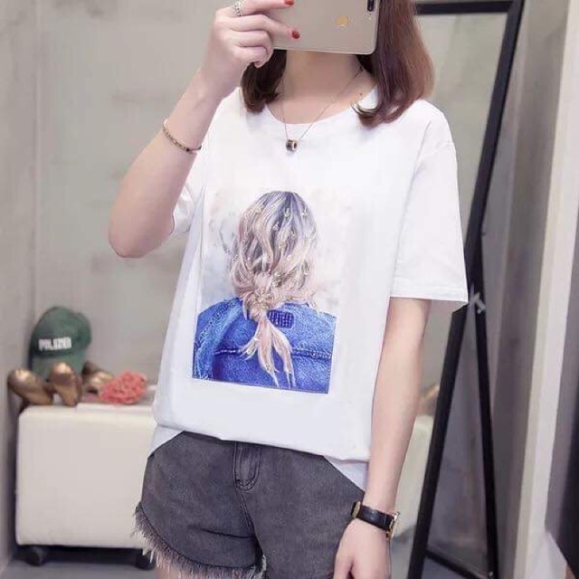 Áo thun cô gái quay lưng (LD)