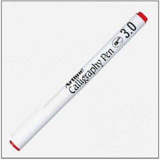 Bút viết thư pháp artline calligraphy ek-243 - chisel tip 3.0mm - màu đỏ