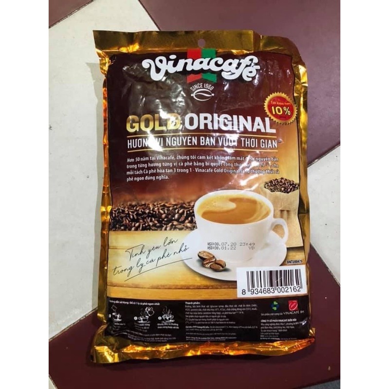 Cafe vinacafe hoà tan 3 trong 1 bịch 800g (40 gói x 20g)