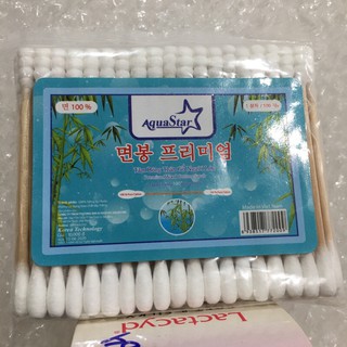 Tăm bông cao cấp AQUA STAR bịch 100 cây (mẫu mới)