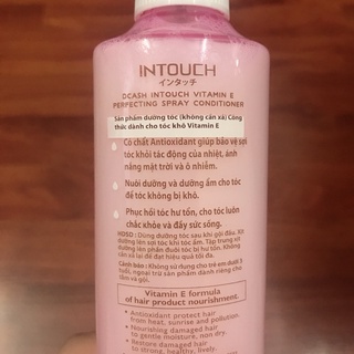 Xịt Dưỡng Tóc Dcash Intouch Vitamin E Perfecting Spray Conditioner 220ml