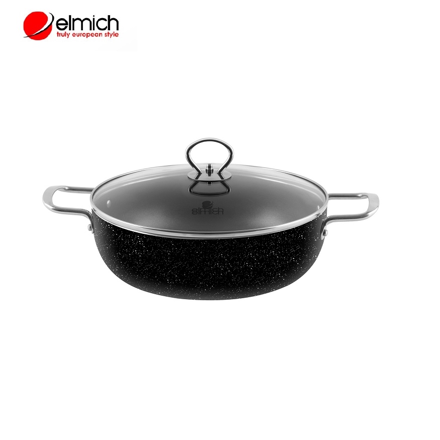 Nồi lẩu nhôm chống dính vân đá đáy từ cao cấp 26cm Smartcook 5552KMB