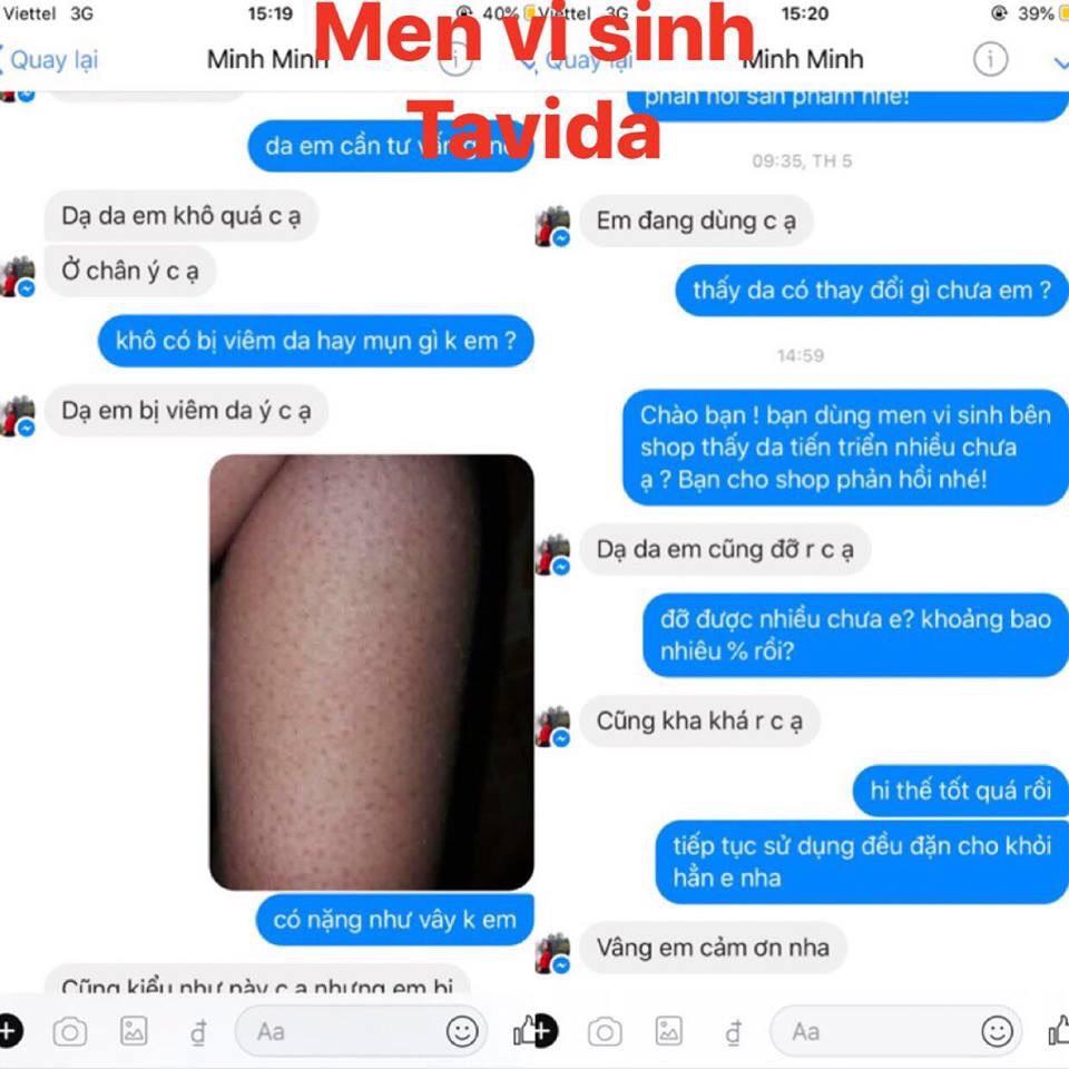 MEN VI SINH TAVIDA DÀNH CHO DA VIÊM NANG LÔNG