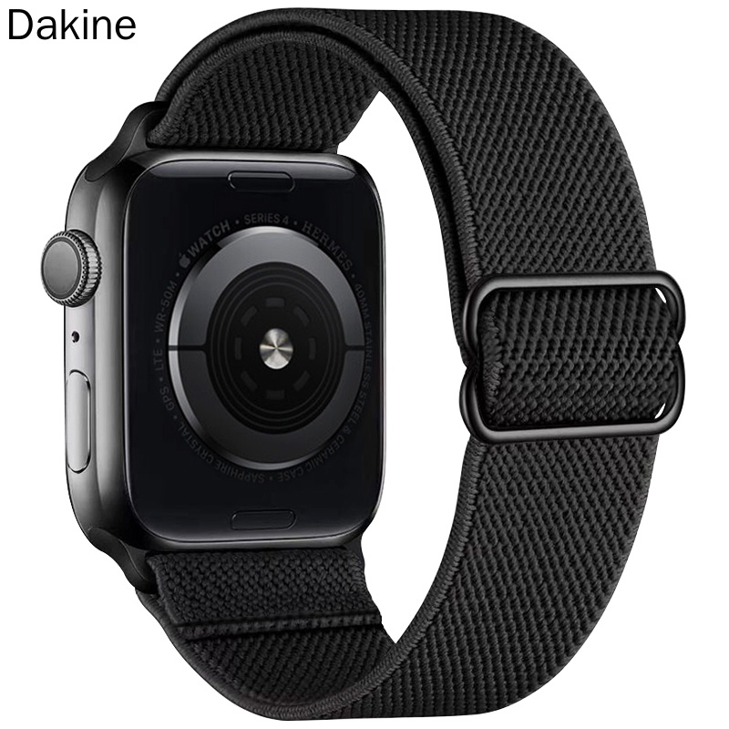 Dây Đeo Nylon Co Giãn Có Thể Điều Chỉnh Cho Đồng Hồ Apple 42mm 44mm 38mm 40mm Se / 6 / 5 / 4 / 3 / 2 / 1