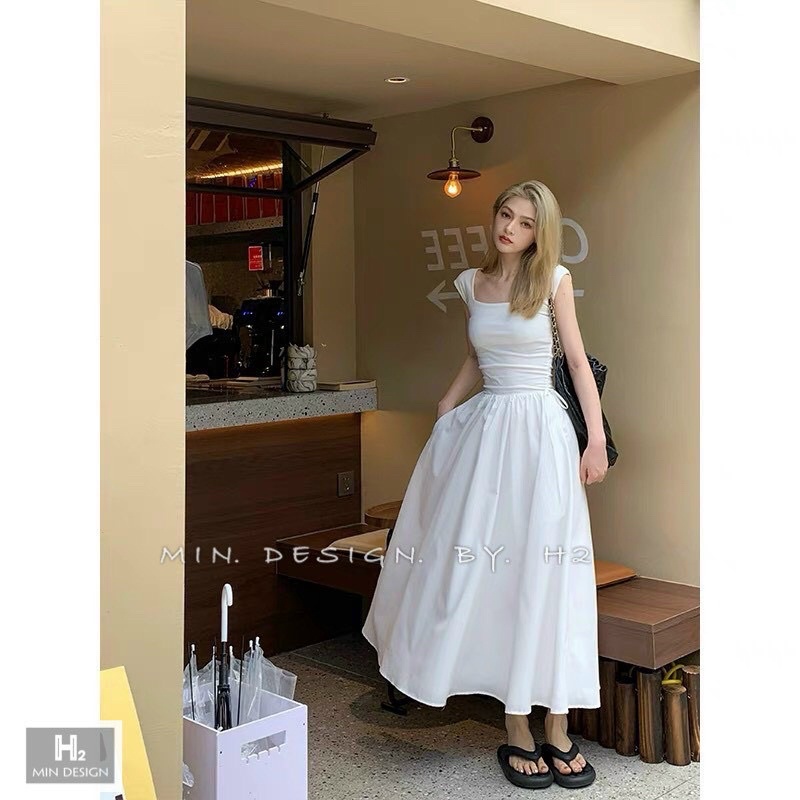 Váy maxi dây rút eo dáng dài sành điệu cho nàng cá tính