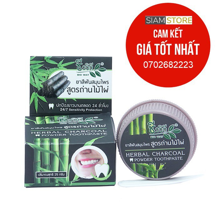 Kem Tẩy Trắng Răng Than Tre Hoạt Tính Herbal Charcoal Thái Lan