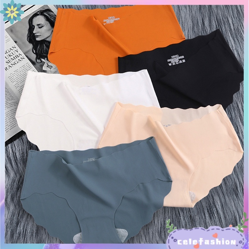 Quần Lót cotton Lụa Lạnh Không Đường May Lưng Vừa Gợi Cảm Cho Nữ