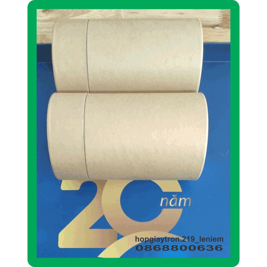 Hộp giấy tròn kraft đựng trà 73x 160mm, bán hộp giấy tròn kraft tphcm số lượng ít theo yêu cầu có sẵn H73160