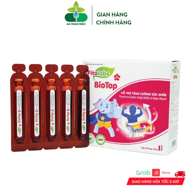 Siro Ống Bẻ Fitolabs Biotop Giúp Bé Tăng Đề Kháng Ăn Ngon Tiêu Hóa Tốt Tăng Cân.Hộp 20 Ống