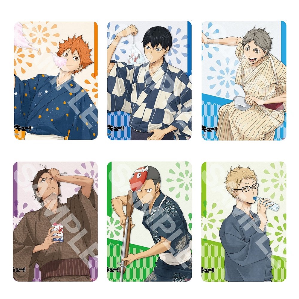 Ảnh card bo góc in hình HAIKYUU!! VUA BÓNG CHUYỀN ver LỄ HỘI thẻ bo viền 5*8cm anime chibi sưu tầm #