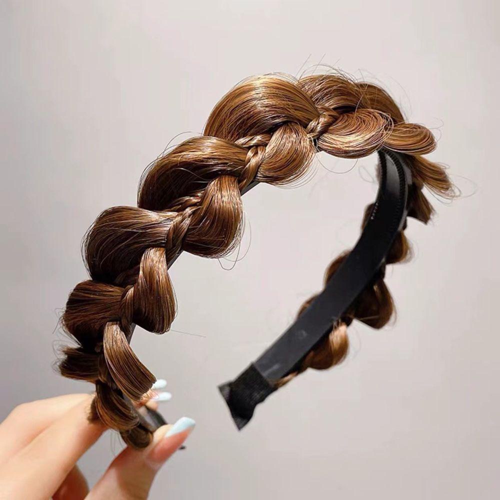 Danilo Băng Đô Tóc Giả Thắt Bím Dễ Thương Cho Nữ Rửa Mặt