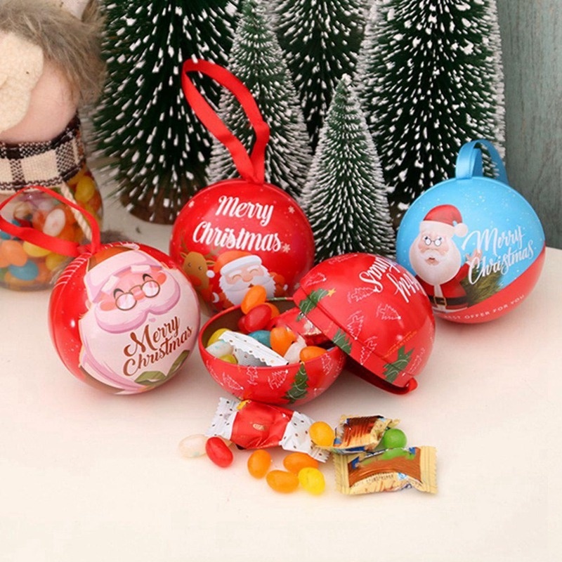 1 Hộp Đựng Kẹo Hình Ông Già Noel Sáng Tạo Trang Trí Giáng Sinh