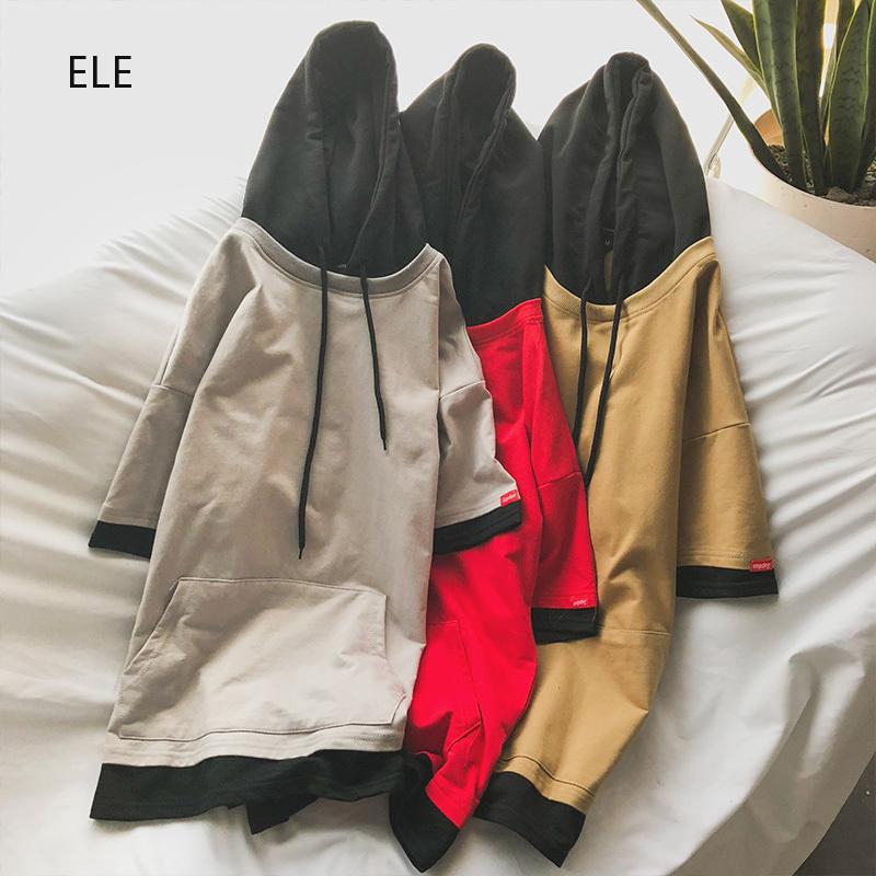 Áo hoodie tay ngắn năng động thời trang trẻ trung cá tính dành cho nam | BigBuy360 - bigbuy360.vn