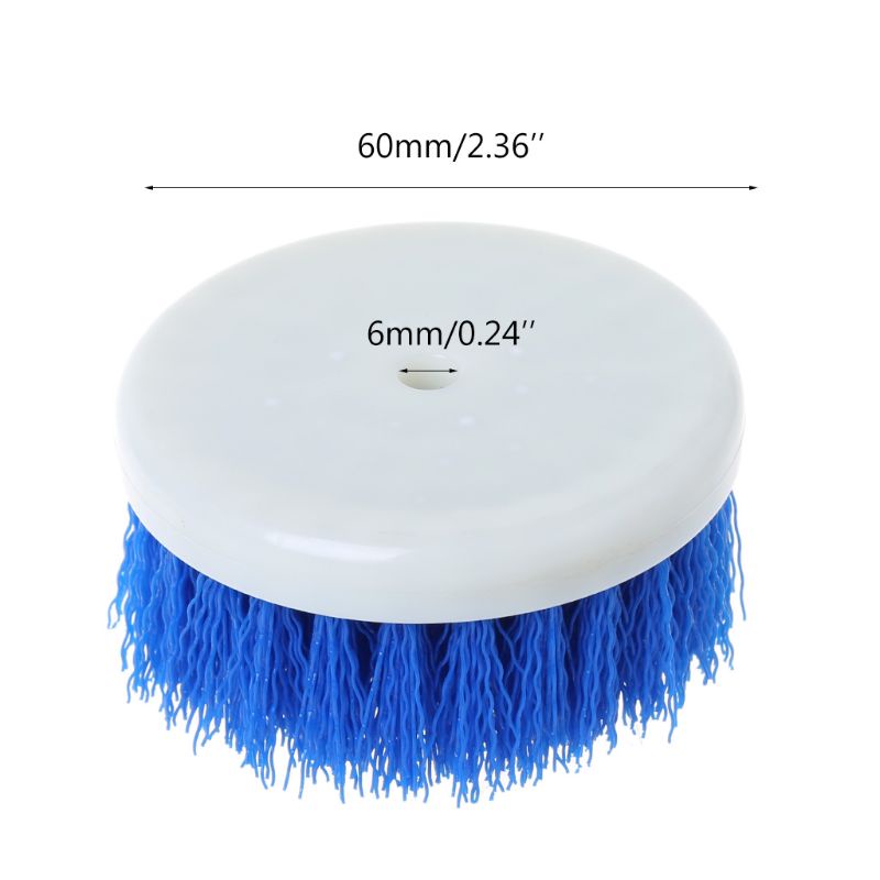 Đầu bàn chải vệ sinh gắn máy khoan 60mm tiện dụng màu xanh lam