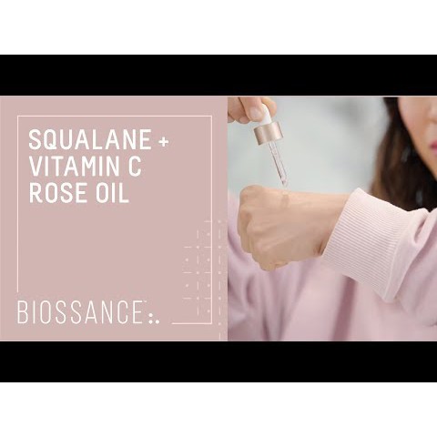 BIOSSANCE 🌿 Dầu dưỡng ẩm sáng da hữu cơ Squalane + Vitamin C Rose Oil