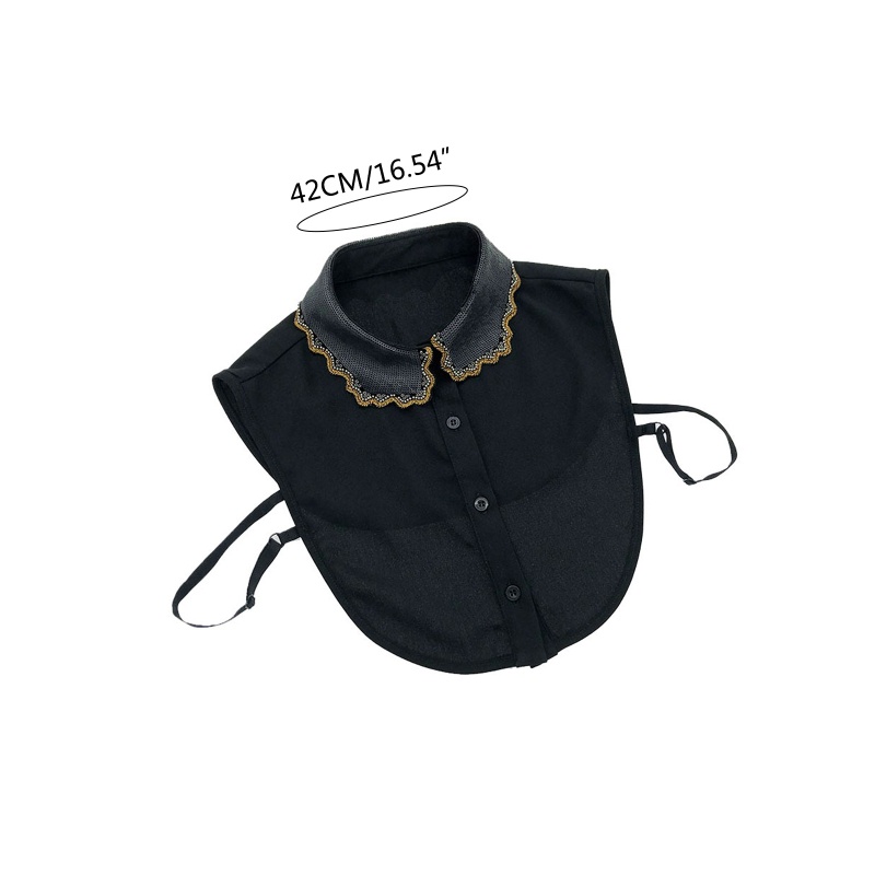 Cổ Áo Rời Rời Cổ Bẻ Màu Trơn Thời Trang Cho Nữ