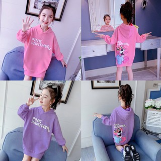 Đầm Hoodie Dáng Dài In Họa Tiết Hoạt Hình Thời Trang Mùa Xuân Cho Nữ