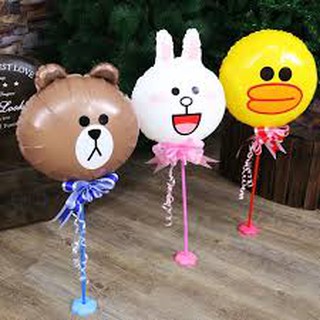 Bong Bóng đầu thú nhôm kiếng 40cm Trang Trí Tiệc Sinh Nhật Cho Bé