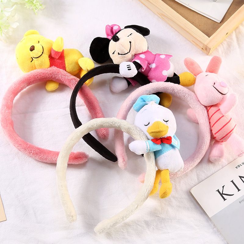 Bờm tóc, cài tóc nhân vật hoạt hình disney nhồi bông siêu dễ thương