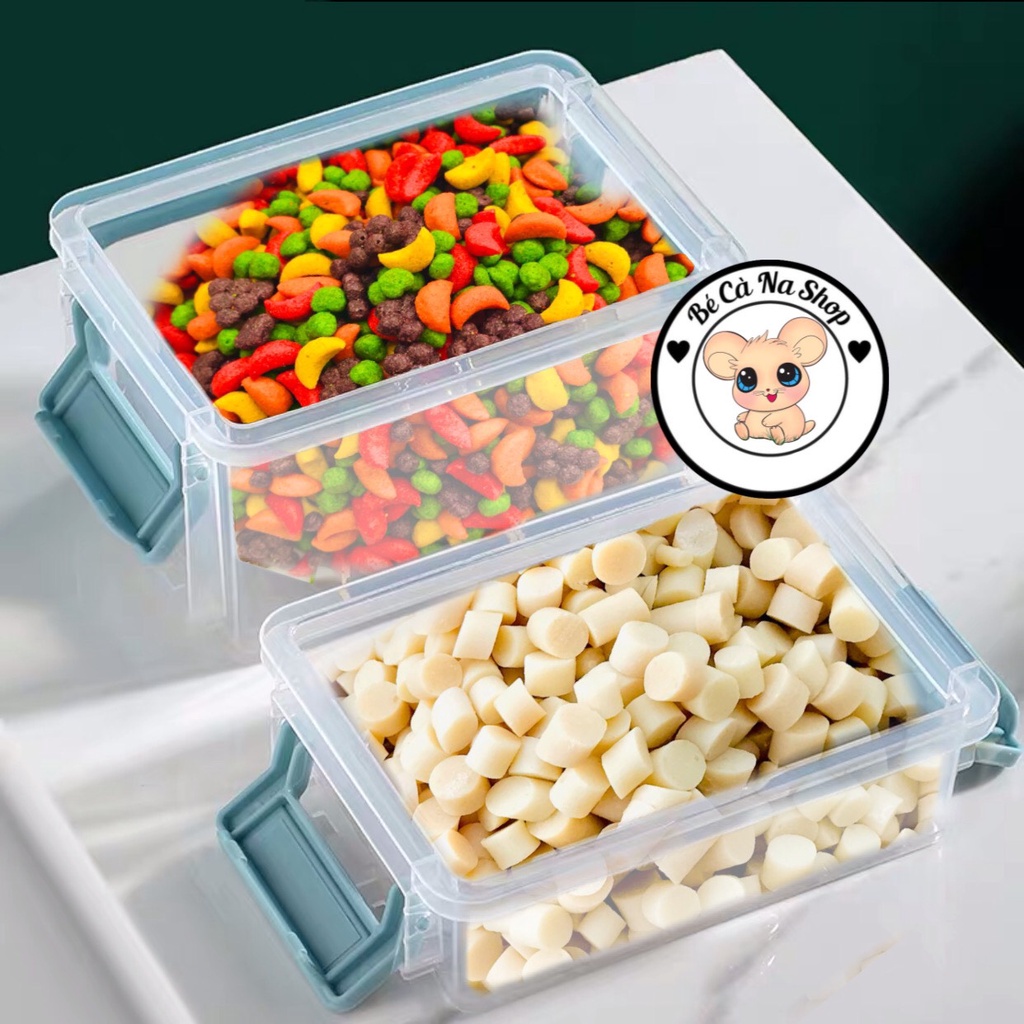 Hộp nhựa mini đựng thức ăn và đồ nhỏ bé cà na
