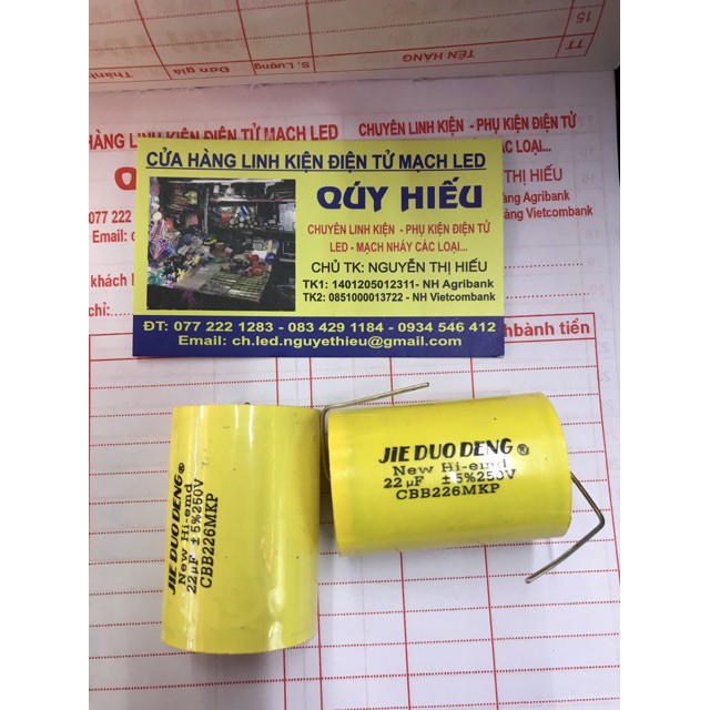 QH-Tụ loa 22uf 250v loại tròn đẹp