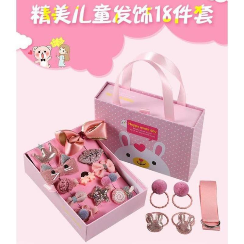 Bộ Kẹp Tóc 18 món , đủ bộ cho bé , xinh xắn đáng yêu C16