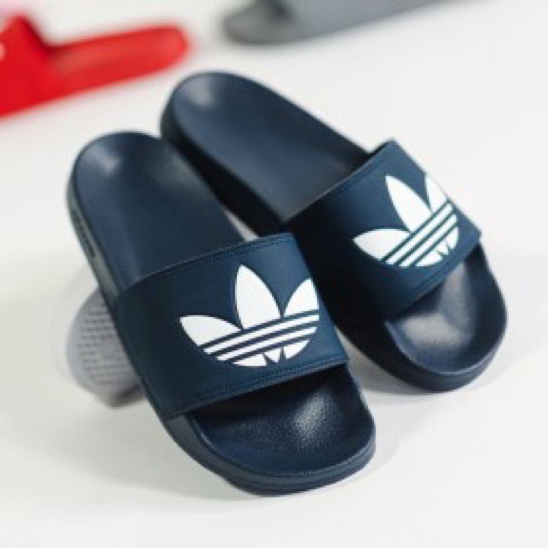 DÉP ADIDAS LOGO 3 LÁ MÀU NAVY