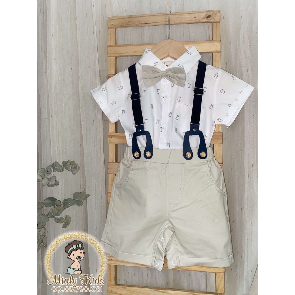 Quần áo sơ sinh cho bé trai mặc đầy tháng, thôi nôi  - Vải mềm mịn, chất đứng dáng lên form cực đẹp